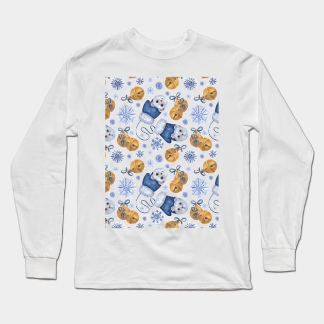 Mittens and Bells Long Sleeve T-Shirt by paintingbetweenbooks